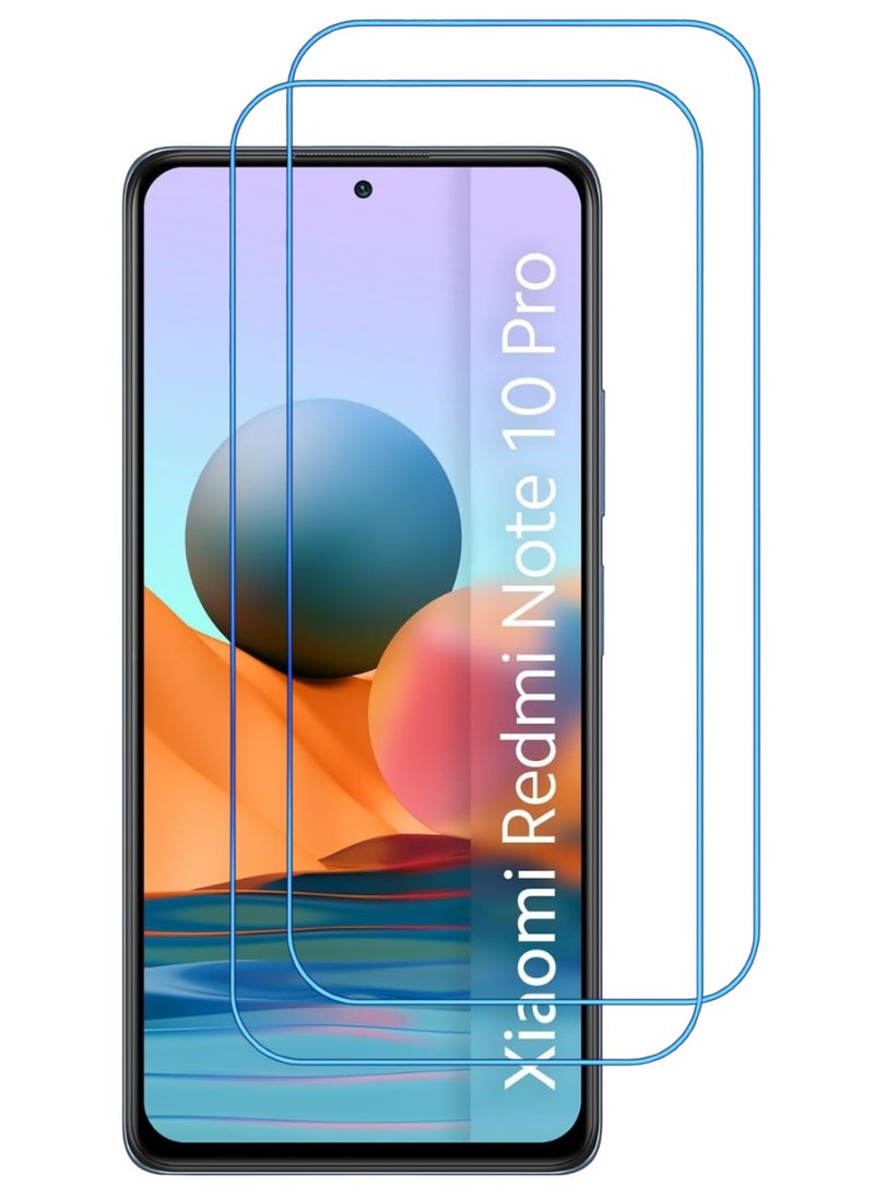 ACLIX 2 Pieces Antistatic ESD Dustproof Premium Quality High Definition Clear Tempered Glass Screen Protector Designed For Xiaomi Redmi Note 10 Pro - Image 1