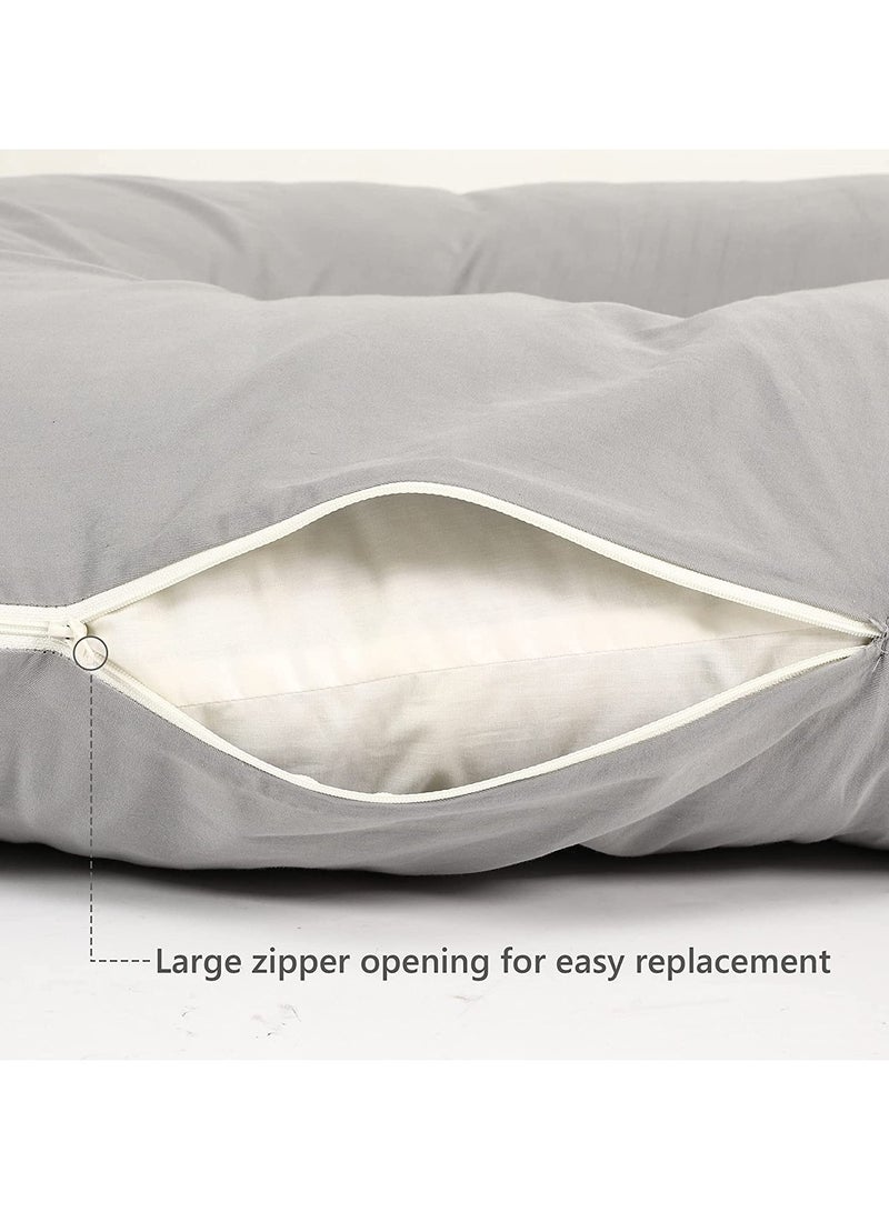 سليب نايت وسادة حمل وأمومة مريحة على شكل حرف U مع غطاء قابل للإزالة والغسل، وسادة حمل لدعم الجسم بالكامل للنوم، رمادي - Image 3