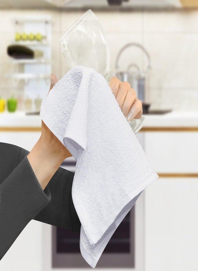 YRALY Terry Bar Mop Towels (Pack of 60) - Absorbent and Quick Drying Commercial-Grade Cotton Cleaning Towels, Cleaning Rags for Kitchen, Bar - Reusable Shop Rags 14”x17” White - Image 4