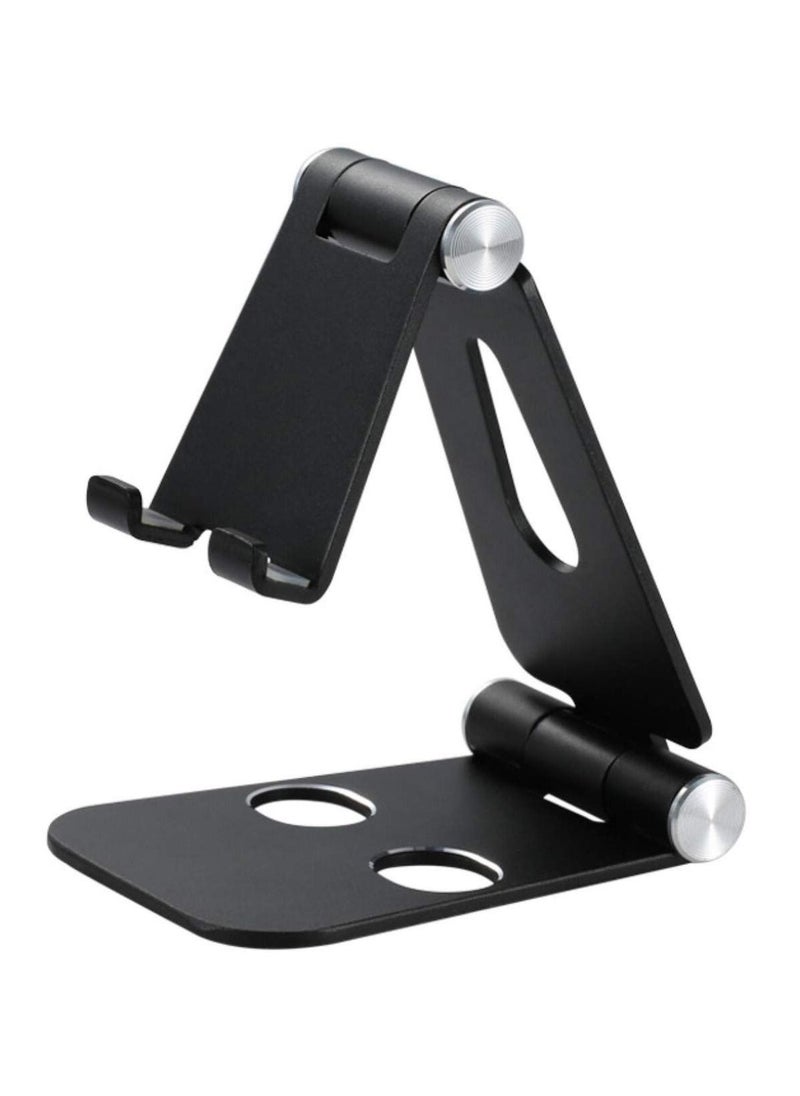 DUSALA Adjustable Aluminum Desktop Stand for Mobile Phone, Tablet, Monitor, iPad, iPhone, Nintendo Switch | Foldable Portable Holder with Angle & Height Adjustment | Ergonomic Desk Riser for Smartphones & Tablets | Sturdy Anti-Slip Base for Daily Use - Image 1