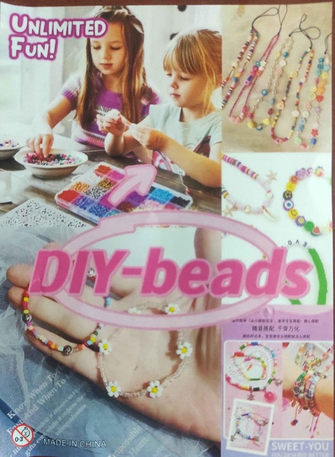Prabhas Designs - Round Colorful Bracelet Making Kit for DIY | Colorful Craft Beads String | Bead Jewellery Making Beads for Necklace, Bracelet, and Anklet Craft Making - (100 Grams) - Image 2