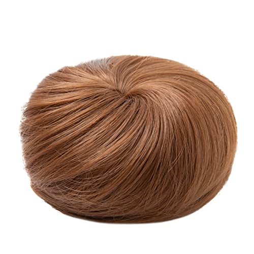 SARLA Synthetic Drawstring Hair Buns Extensions Light Auburn Fake Hair Bun Hair Piece for Women Lady Donut Chignon - Image 5