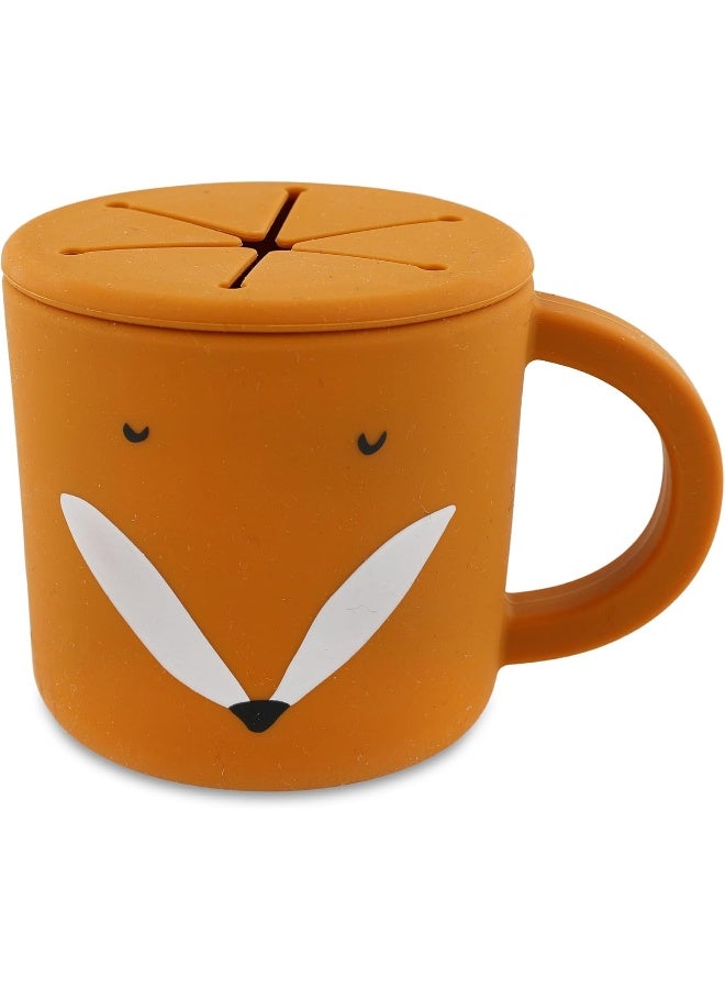 Trixie Silicone Snack Cup Mr. Fox - 100% Food Grade Silicone Toddler Snack Holder - Image 1