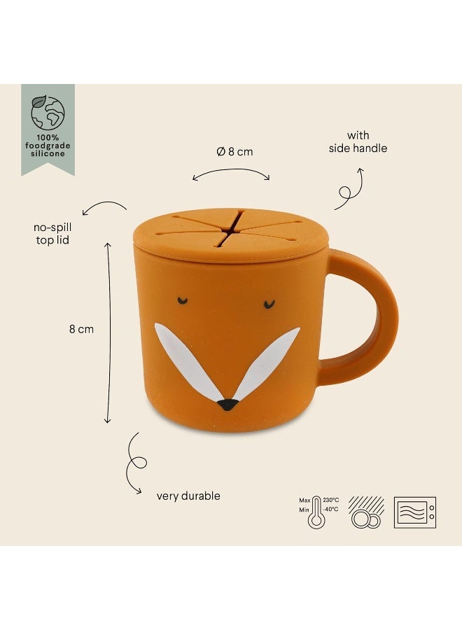 Trixie Silicone Snack Cup Mr. Fox - 100% Food Grade Silicone Toddler Snack Holder - Image 4