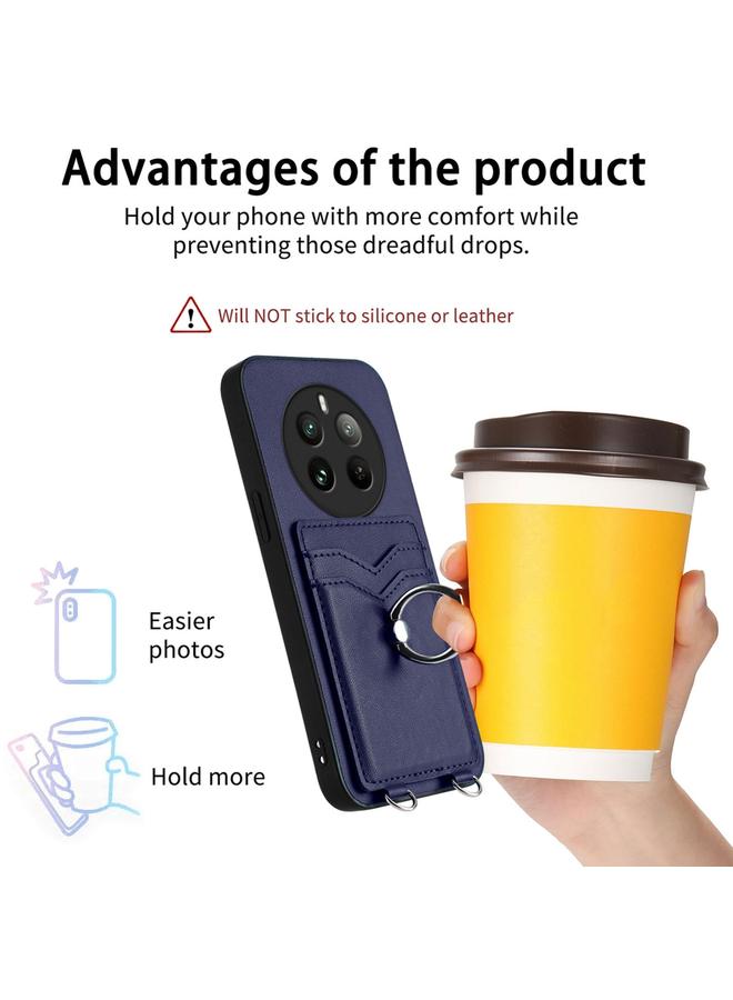 اس-توب جراب لهاتف Realme 12 Pro / 12 Pro+ R20 جراب هاتف مزود بحلقة وحامل للبطاقات - Image 3
