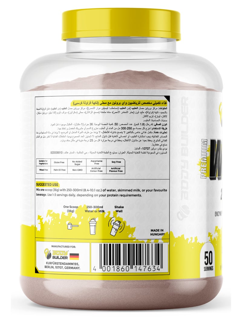 Body Builder Premium Whey Protein Powder Crispy Strawberry 4 lb - Image 2