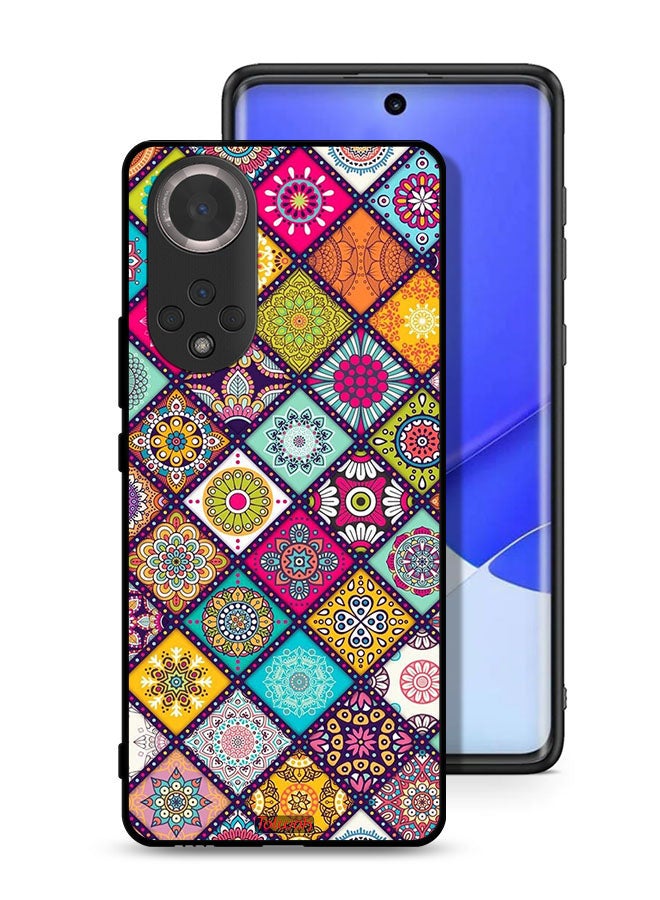 Tolwak Honor 50 Protective Case Cover Mandala Squares Pattern - Image 1