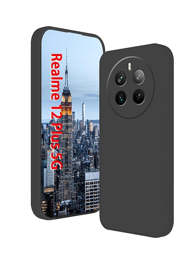 GKK - Case for Realme 12 Plus 5G Frosting Silicone TPU Cover, Lightweight Protective Cover Smooth Finish Camera Protective Shock Absorbant Stylish Case for Men Women Compatible with Realme 12+（Black) - Image 1