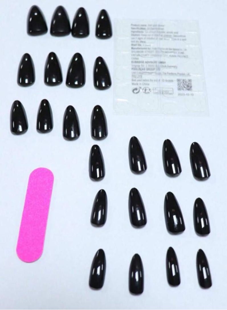 Tuline Black nails, 24 pieces - Image 2