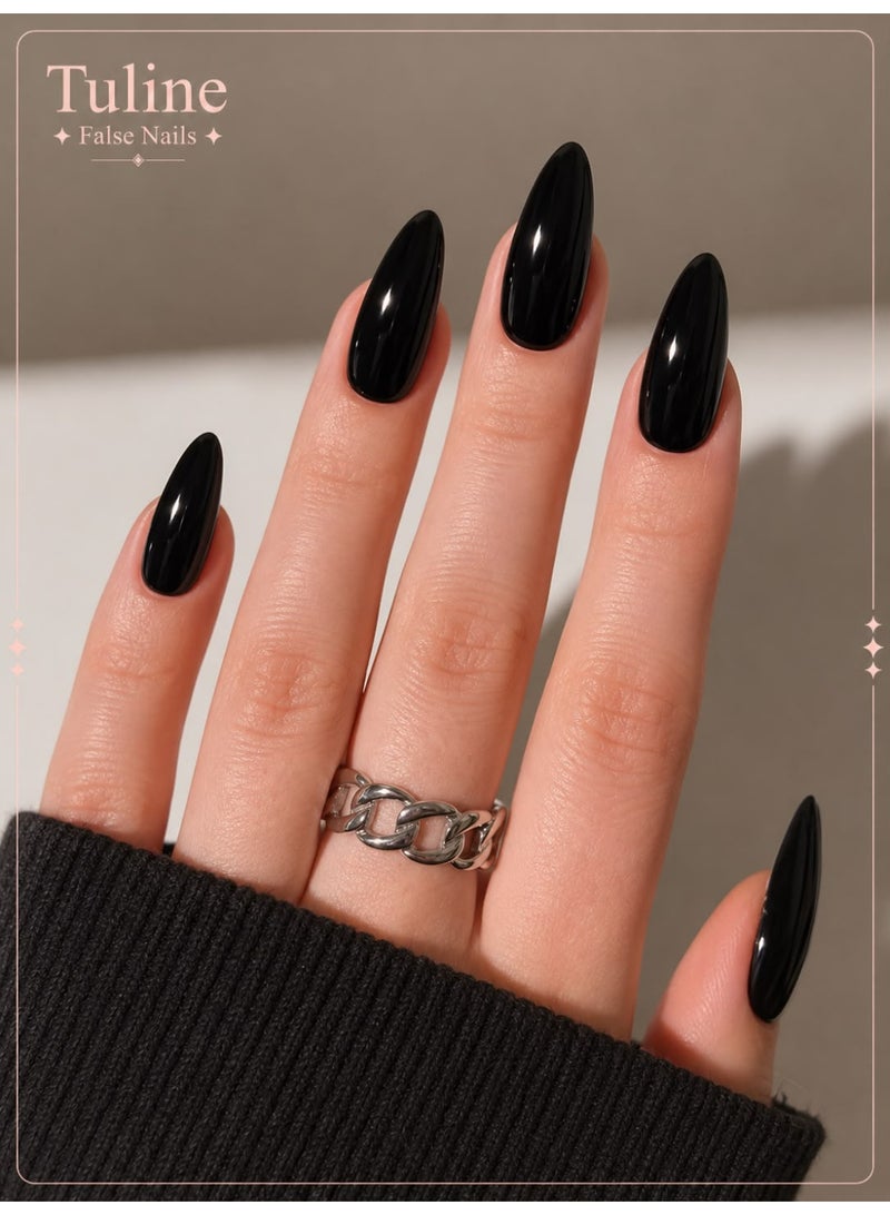 Tuline Black nails, 24 pieces - Image 1