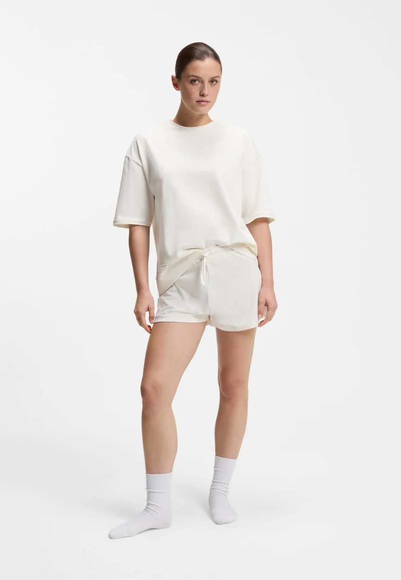 HUGO Natural Stretch-cotton pyjamas with mesh logo inserts for Women | Best Price UAE