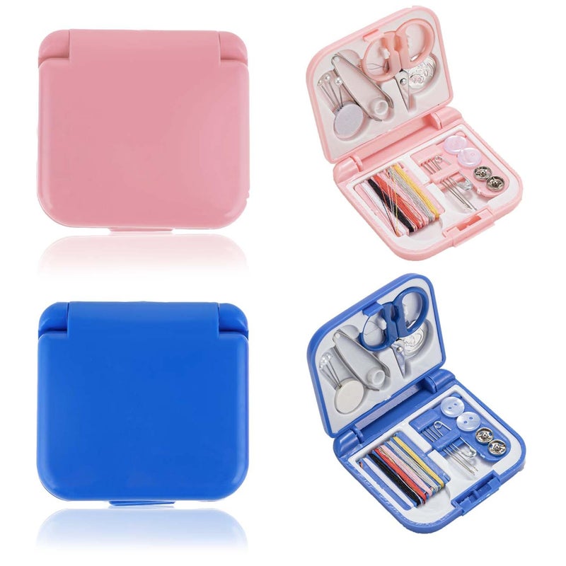 ADULLPONY 2 Pack Mini Travel Sewing Kit Portable Sewing Kit Emergency Sewing Travel Small Beginners DIY Sewing Thread Needle Threader Scissors Kit for Women Mom Traveler Adults Beginner - Image 3