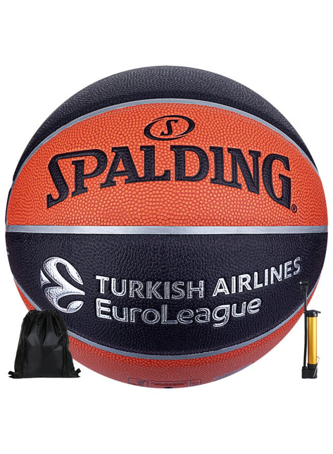 Spalding Zk Ultra-fine Fiber Basketball, Professional European League Quality Ball, Size 7, 77-100y - Image 1