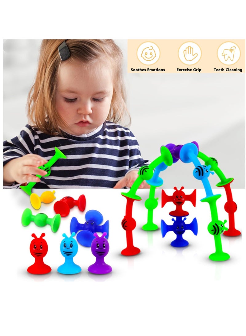 Excefore 38 Piece Suction Cup Toys Bath Toys for Kids Ages 3+ , Kids Toddlers Family Game Preschool Learning Sensory Suction Cup Toys Montessori Classroom Toys for Kids, XP-002 - Image 2
