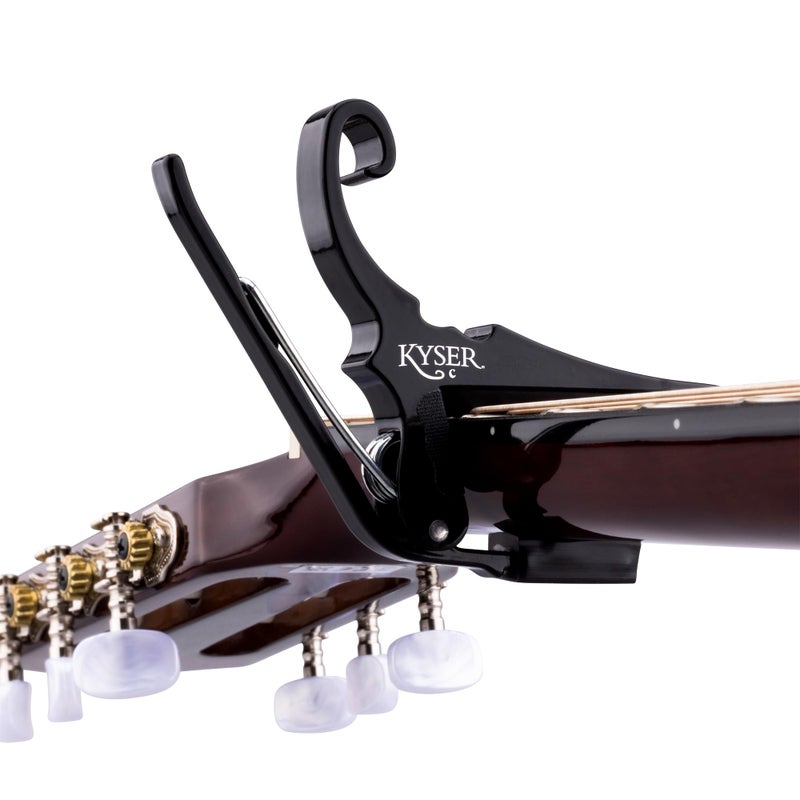Kyser Musical Products Quick-Change Guitar Capo, KGCBA, Black - For Classical Guitars, Made in USA, Quality, Strong, Lightweight, Quick & Easy Key Changes, Innovative, Perfect Fit For Classicals - Image 3