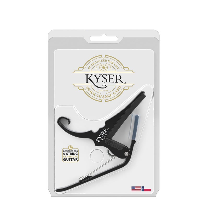Kyser Musical Products Quick-Change Guitar Capo, KGCBA, Black - For Classical Guitars, Made in USA, Quality, Strong, Lightweight, Quick & Easy Key Changes, Innovative, Perfect Fit For Classicals - Image 5