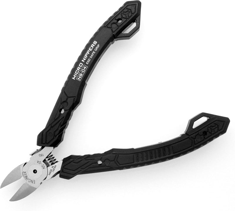 Engineer كماشة قطع جانبية دقيقة 4.75 بوصة، أدوات قطع احترافية، مقبض آمن ضد الكهرباء الساكنة، فكوك من الصلب الكربوني المعالج. صنع في اليابان. NS-04 - Image 3