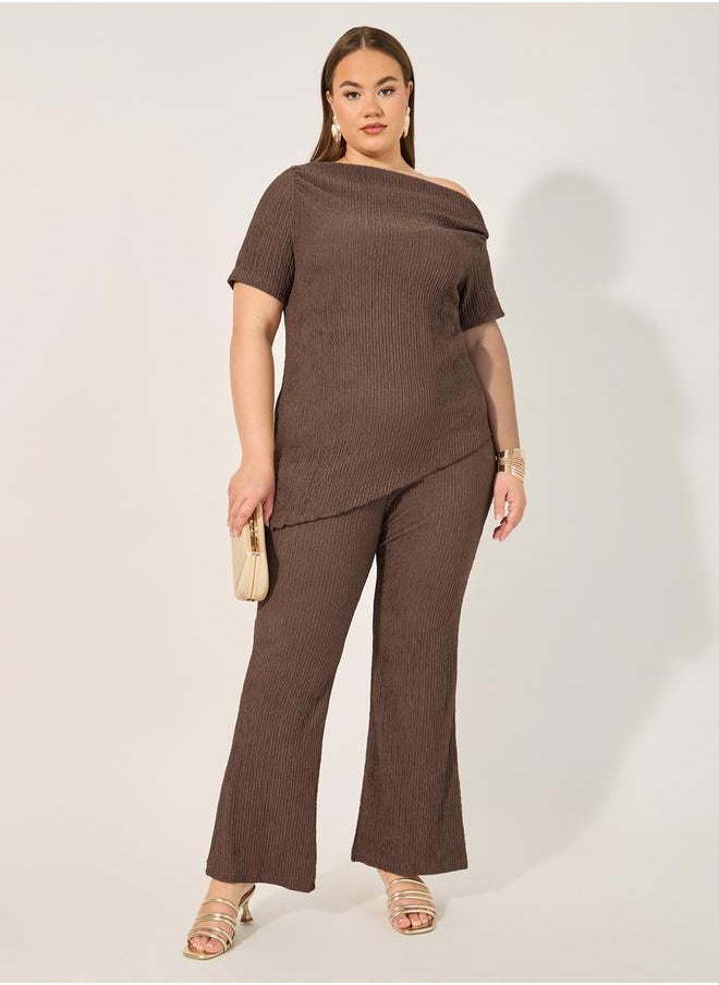 Styli - Off-Shoulder Oversized Solid Top - Image 1