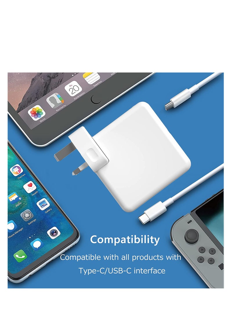 USB C Charger 96w,Compatible with MacBook Pro Air 16,14,13(2022-2016),iPhone 14,iPad Mini 6,Galaxy,Pixel 6,Dell XPS,Asus Acer Laptops, Type C Power Adapter - Image 4