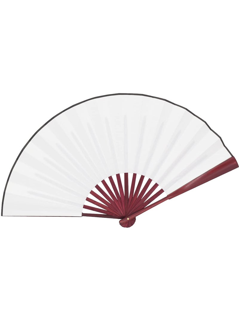 HONSHEN HONSHEN Chinese Folding Fan White Hand Fans Bamboo Fan with Traditional Chinese Arts Handicraft White 