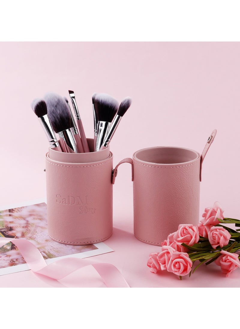SaDM Shiny SaDM Shiny 9-Piece Professional Makeup Brush Set with Leather Case – Essential Tools for Flawless Makeup  - Image 3