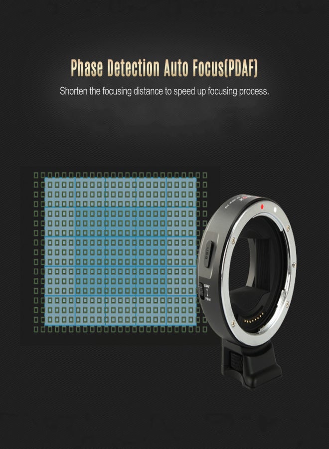 فيلتروكس حلقة محول عدسة Viltrox EF-NEX IV مع ضبط تلقائي للصورة (AF) لعدسات EF/EF-S، بديل لملحقات كاميرات Sony E-mount A9 A7 A7R mk2 A6300 A6500 المزودة بمفتاح USB CDAF PDAF - Image 2