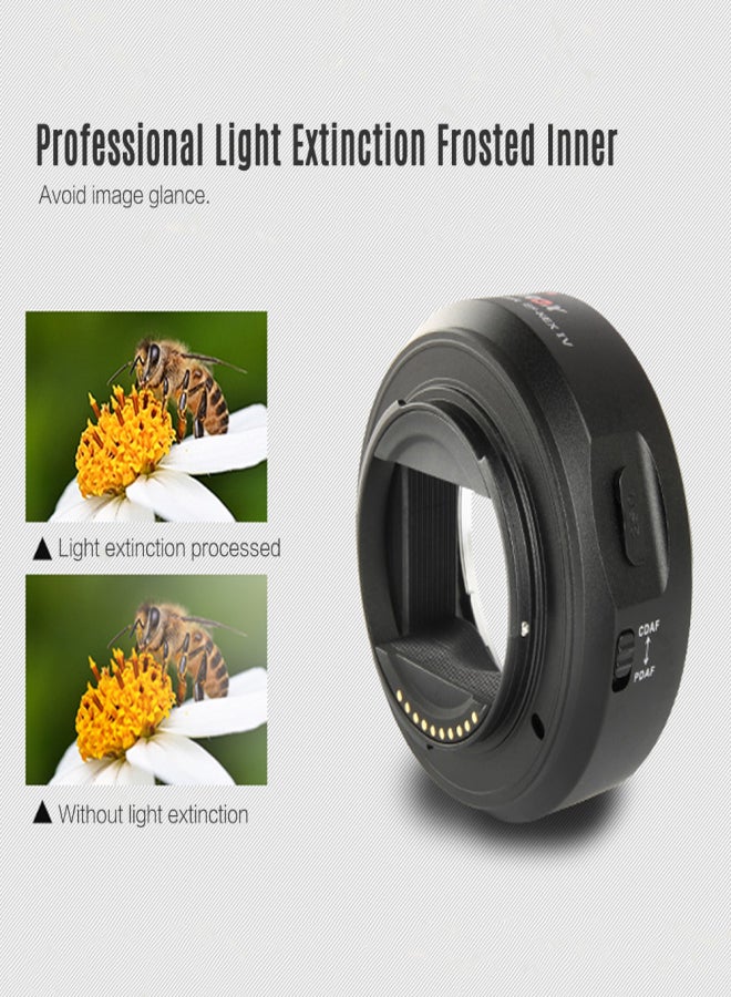 فيلتروكس حلقة محول عدسة Viltrox EF-NEX IV مع ضبط تلقائي للصورة (AF) لعدسات EF/EF-S، بديل لملحقات كاميرات Sony E-mount A9 A7 A7R mk2 A6300 A6500 المزودة بمفتاح USB CDAF PDAF - Image 3