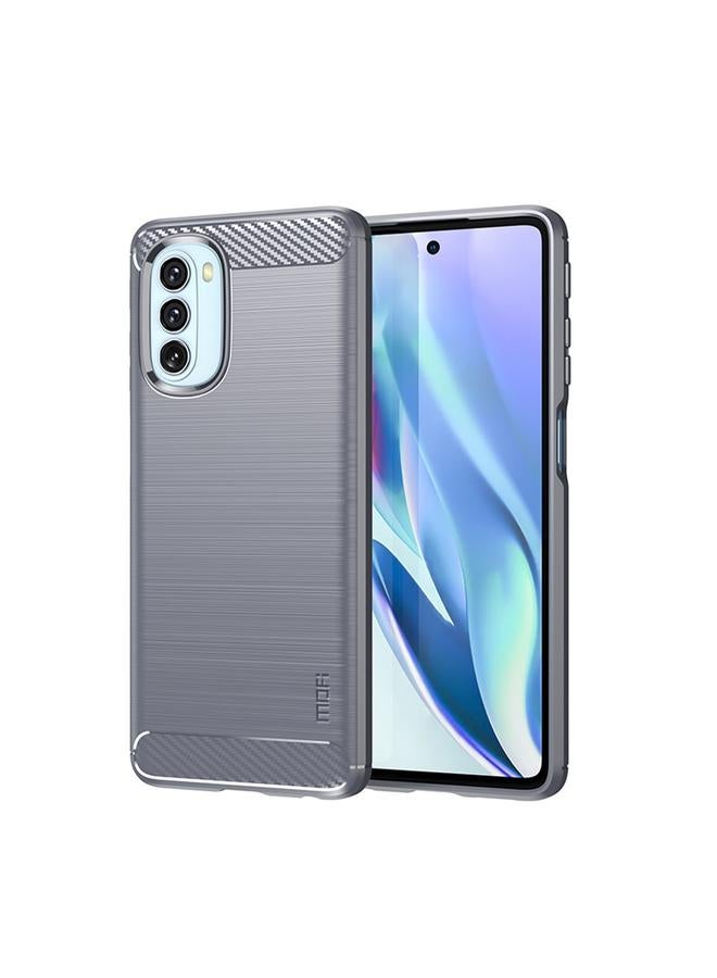 The Bros Case For Motorola Moto G51 5G Gentleness Brushed Carbon Fiber Soft TPU Case