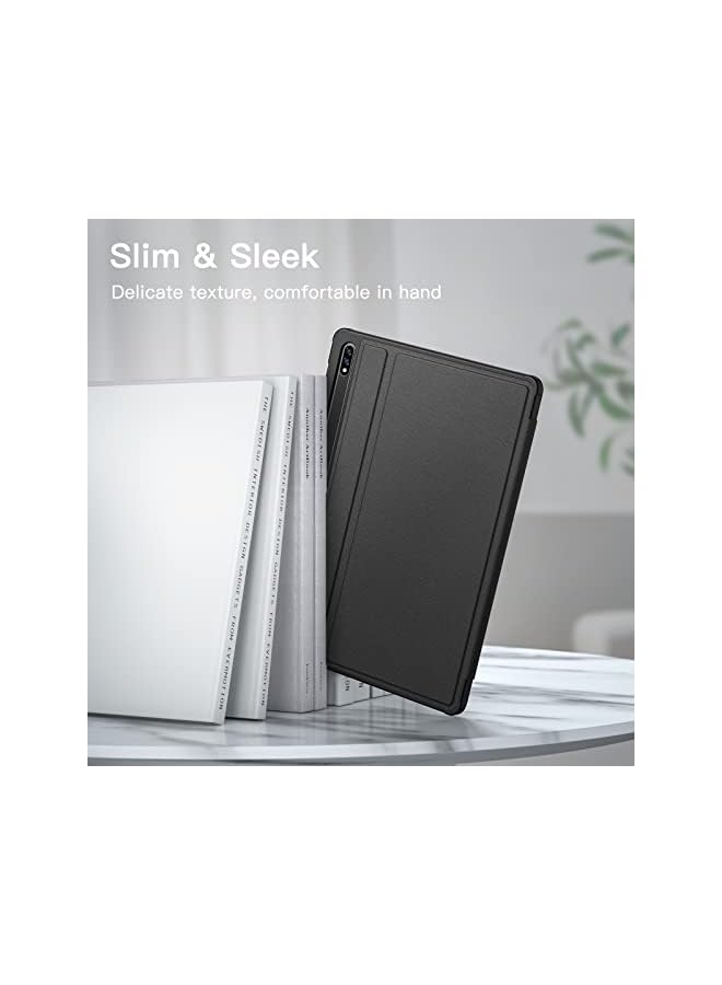 Jetech Case for Samsung Galaxy Tab S8 Plus 2022 / S7 FE 2021 / S7 Plus 2020 12.4-Inch with S Pen Holder Slim Folio Stand Protective Tablet Cover Multi-Angle Viewing (Black) - Image 4