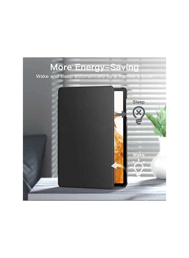 Jetech Case for Samsung Galaxy Tab S8 Plus 2022 / S7 FE 2021 / S7 Plus 2020 12.4-Inch with S Pen Holder Slim Folio Stand Protective Tablet Cover Multi-Angle Viewing (Black) - Image 5