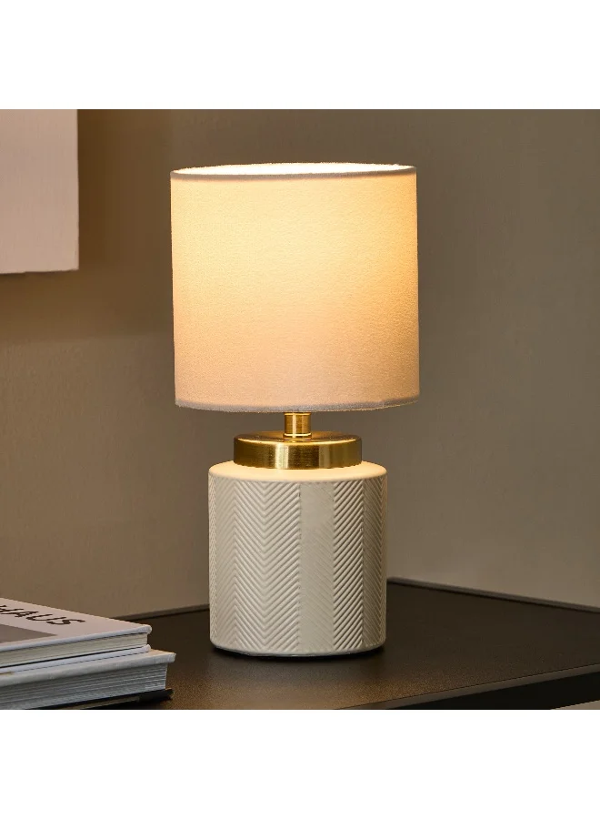 هوم بوكس P Emzie Ceramic Table Lamp with Velvet Shade - 29.5 cm