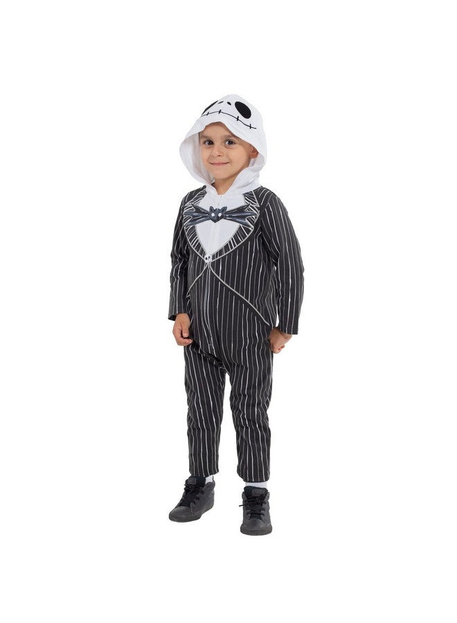 Disney Nightmare Before Christmas Jack Skellington Toddler Boys Zip Up Coverall 3T - Image 1