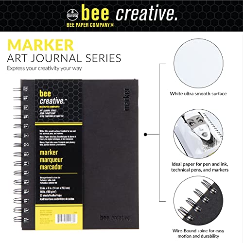 Bee Paper Company دفتر رسم إبداعي - 5.5" × 8" من بي بيبر - Image 3