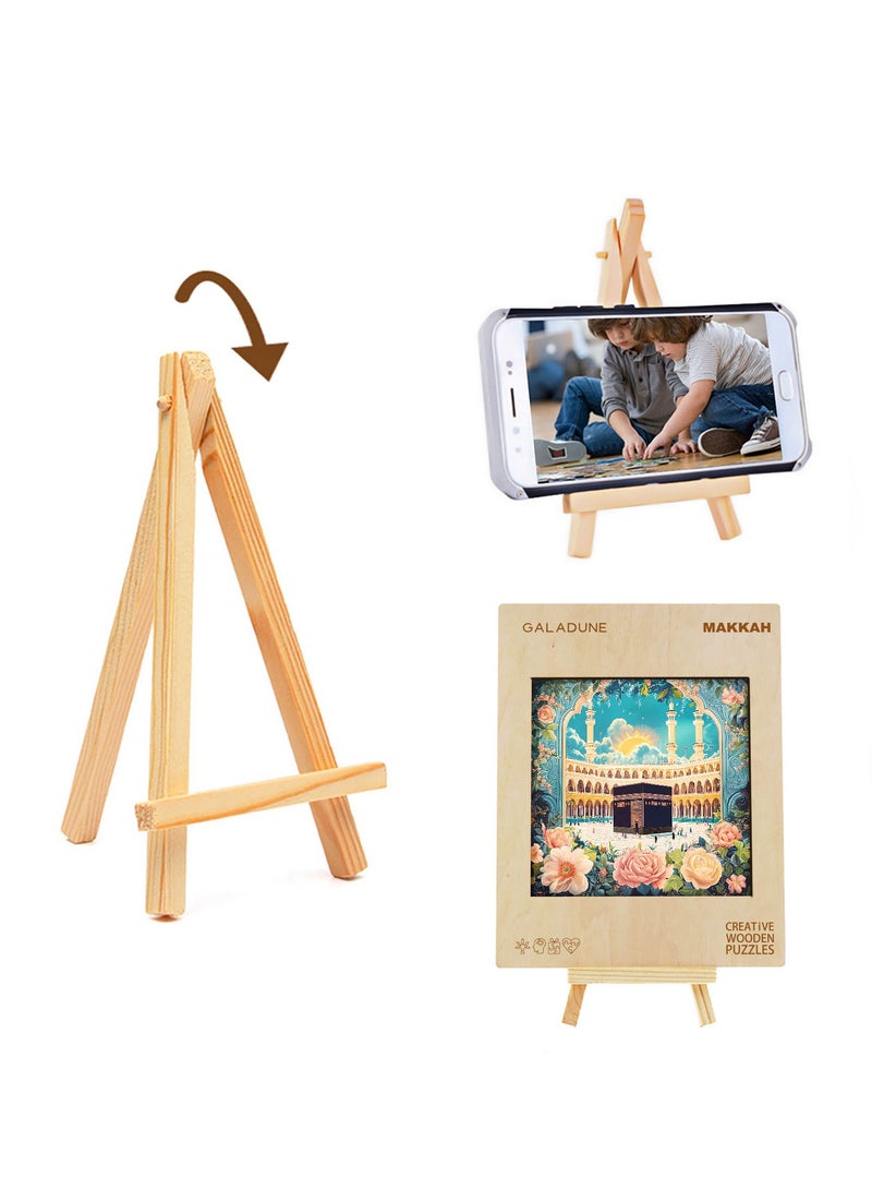 GALADUNE 200 pcs Jigsaws Puzzles for Adult & Kids Teens, Wooden Puzzles, DIY Educational Development Stress Relief Toys, Unique Ramadan Gift Souvenir, Arabia Style Home Decorations, Holy Kaaba Pattern - Image 5