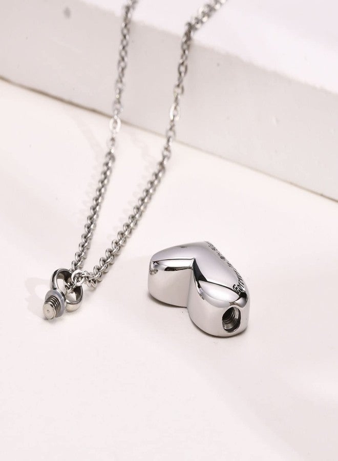 VNOX 4 Pcs Urn Necklace for Ashes - Memorial Cremation Jewelry for Ashes,Forever in My Heart Urn Locket for Ashes Stainless Steel Urn Pendant Keepsake Jewelry - Image 4