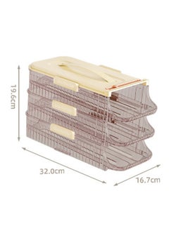 FLYROAD Egg Holder for Fridge, Egg Organizer for Refrigerator, Rolling Egg Holder for Fridge, 7° Slope Stackable Egg Container for Refrigerator with Lid (Double row/3 level,White)  - Image 2