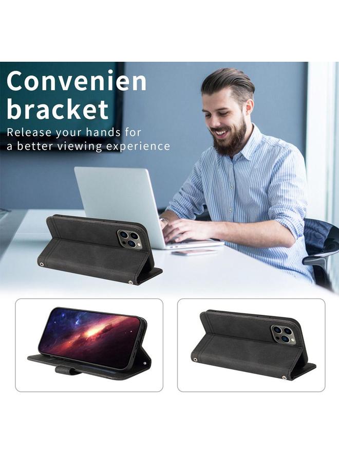 S-TOP Case For Samsung Galaxy F06 5G / M06 5G Skin Feel Life Tree Metal Button Leather Phone Case - Image 4