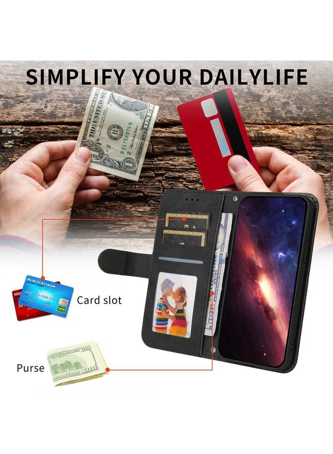 S-TOP Case For Samsung Galaxy F06 5G / M06 5G Skin Feel Life Tree Metal Button Leather Phone Case - Image 3