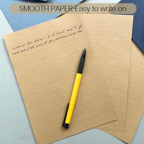 Tuhangcc Premium Velvet-Touch Stationery Set with Unique Design Colors - Best Paper and Elegant 4x6 Envelopes (24 Writing Sheets + 12 Envelopes) for Love Letters and Party Invitations(Blue) - Image 3