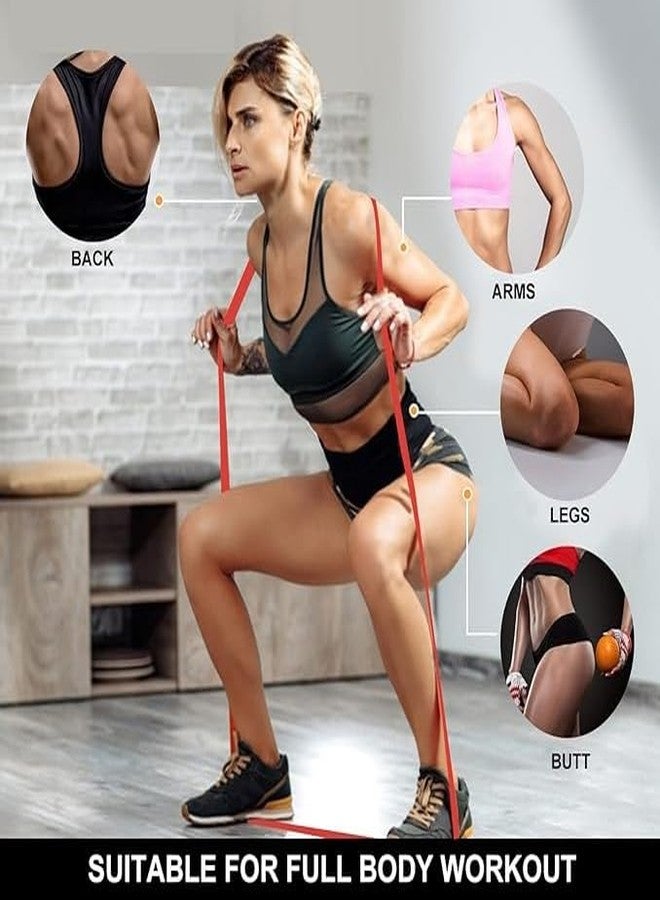 IGNITE WEIGHTS Resistance Bands for Men and Women | Resistance Band Set & Exercise Bands for Workout | Resistance Band for Pull Up | Gym Equipment for Home Workout (Red) - Image 3
