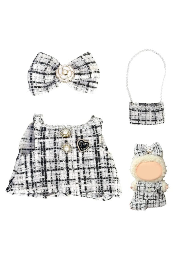 Doll Clothes for 17cm Doll Outfit, Handcrafted Fashion Clothes Set with Cute Accessories, Stylish Doll Clothes for Labubu Collectors (No Doll and Shoes Included) - Image 1