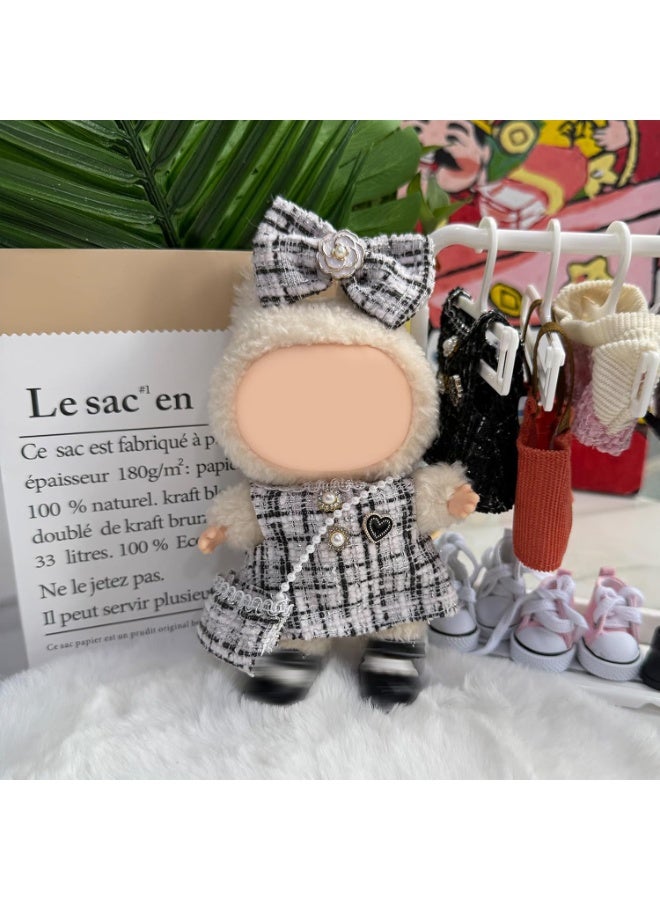 Doll Clothes for 17cm Doll Outfit, Handcrafted Fashion Clothes Set with Cute Accessories, Stylish Doll Clothes for Labubu Collectors (No Doll and Shoes Included) - Image 2