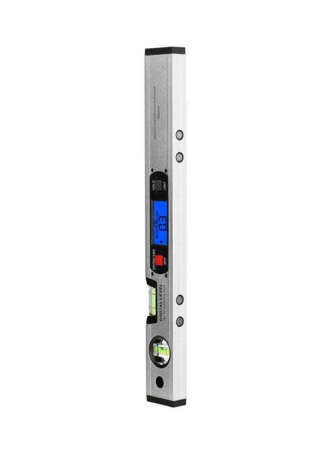 Digital Angle Finder Spirit Level Silver/Black/Green 16.4x2.0x0.8inch - Image 1