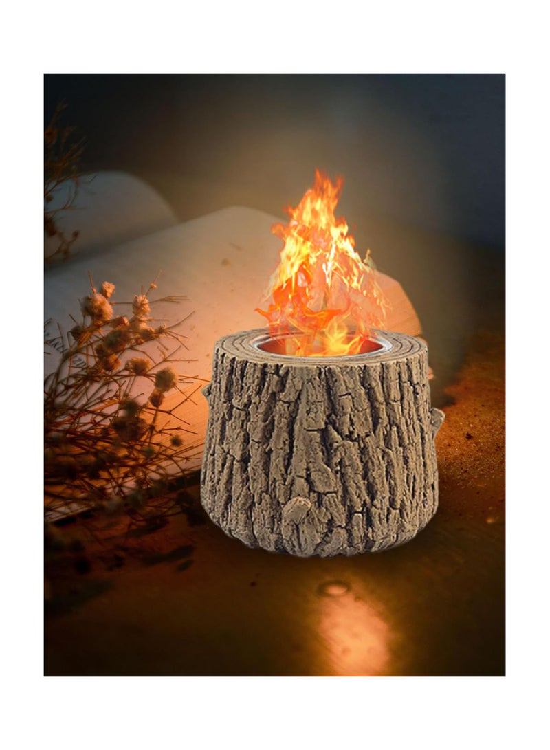 SOLARAE Tabletop Fire Pit Table Top Mini Fireplace, Portable Tree Stump Smores Maker, Smokeless & Odorless Firepit Bowl for Indoor, Outdoor, Camping, Outside, Garden, Patio, Decor Gift - Image 3