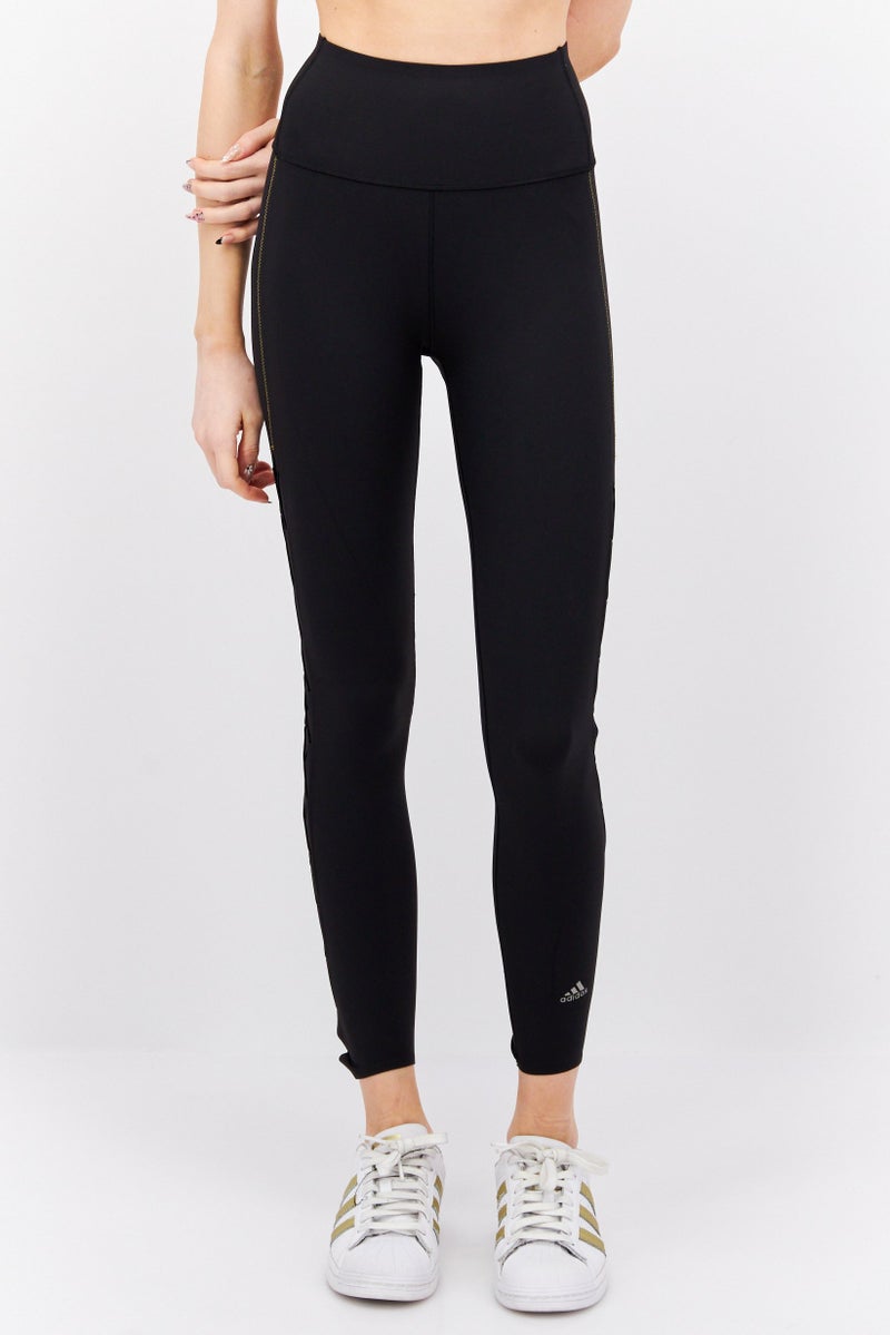 Adidas Women Sportswear Fit Printed Training Leggings, Black  - Image 1