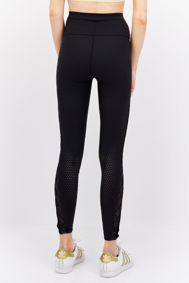 Adidas Women Sportswear Fit Printed Training Leggings, Black  - Image 2