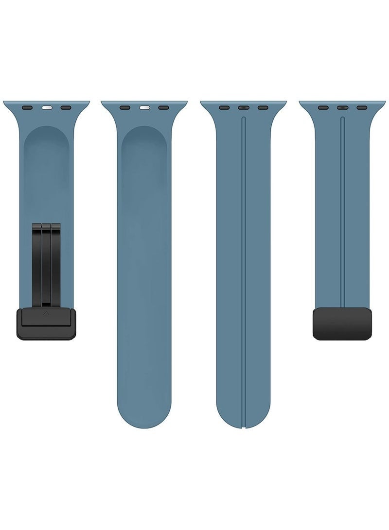 DUSALA Magnetic Silicone Watch Band 38mm/40mm/41m Quick Release Strap for Men & Women Soft Skin Friendly Sport Replacement Band for Smartwatch & Analog Watches Durable, Waterproof, Magnetic Folding Clasp for All-Day Comfort - Image 5