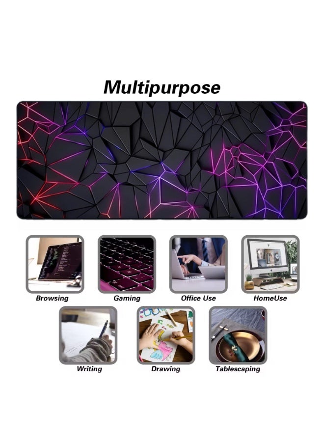 لوحة ماوس ألعاب كبيرة (٨٠٠x٣٠٠ سم) - سادة مكتب مقاومة للماء وغير قابلة للانزلاق بقاعدة مطاطية سميكة لألعاب الكمبيوتر والمكتب والاستخدام المنزلي - Image 2