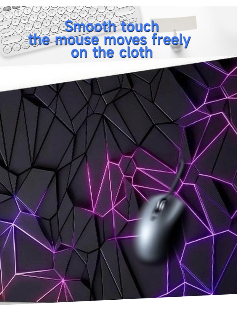لوحة ماوس ألعاب كبيرة (٨٠٠x٣٠٠ سم) - سادة مكتب مقاومة للماء وغير قابلة للانزلاق بقاعدة مطاطية سميكة لألعاب الكمبيوتر والمكتب والاستخدام المنزلي - Image 5