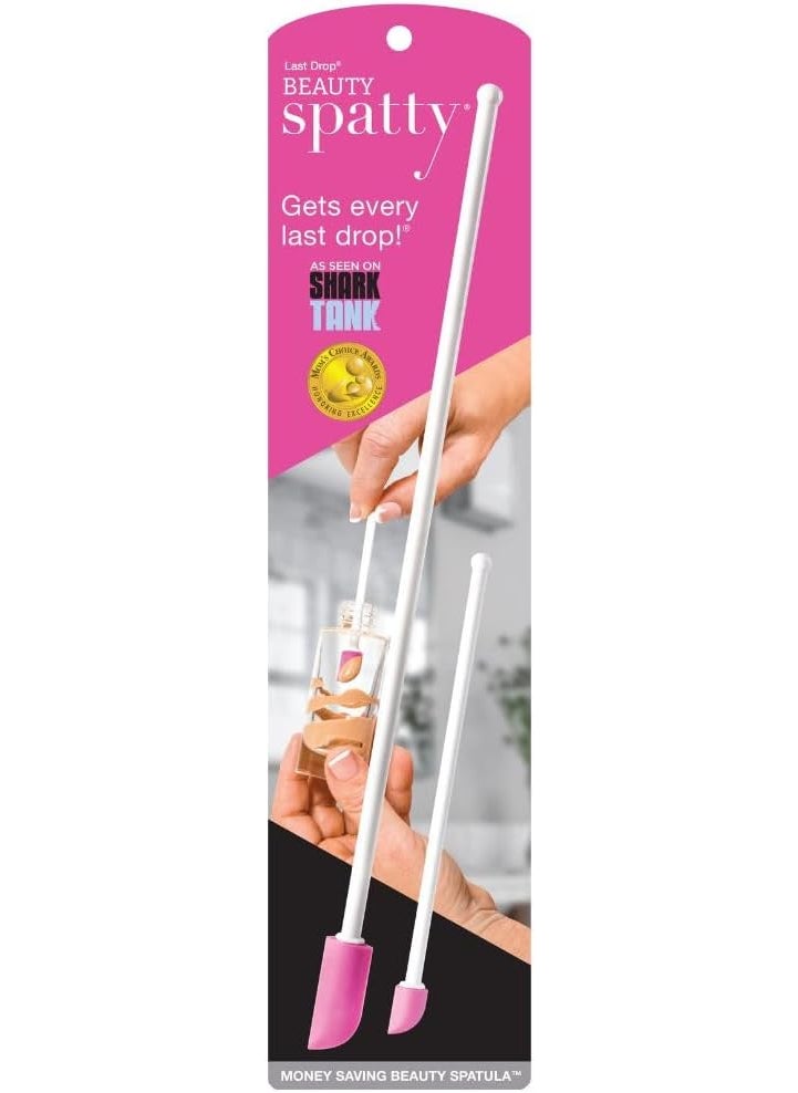 Spatty Daddy Makeup Spatula Set (6 and 12 Inch Pink) Shark Tank Mom Made to Scrape Last Drop of Beauty Products, Foundation, Good Gifts for Women, Teen, Grandma, Mom Stocking Stuffers Under 10 Dollars